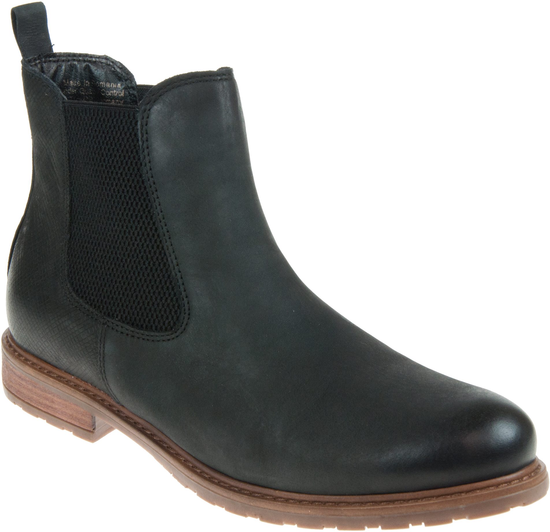 Tamaris Black Struct Ankle Boots Humphries