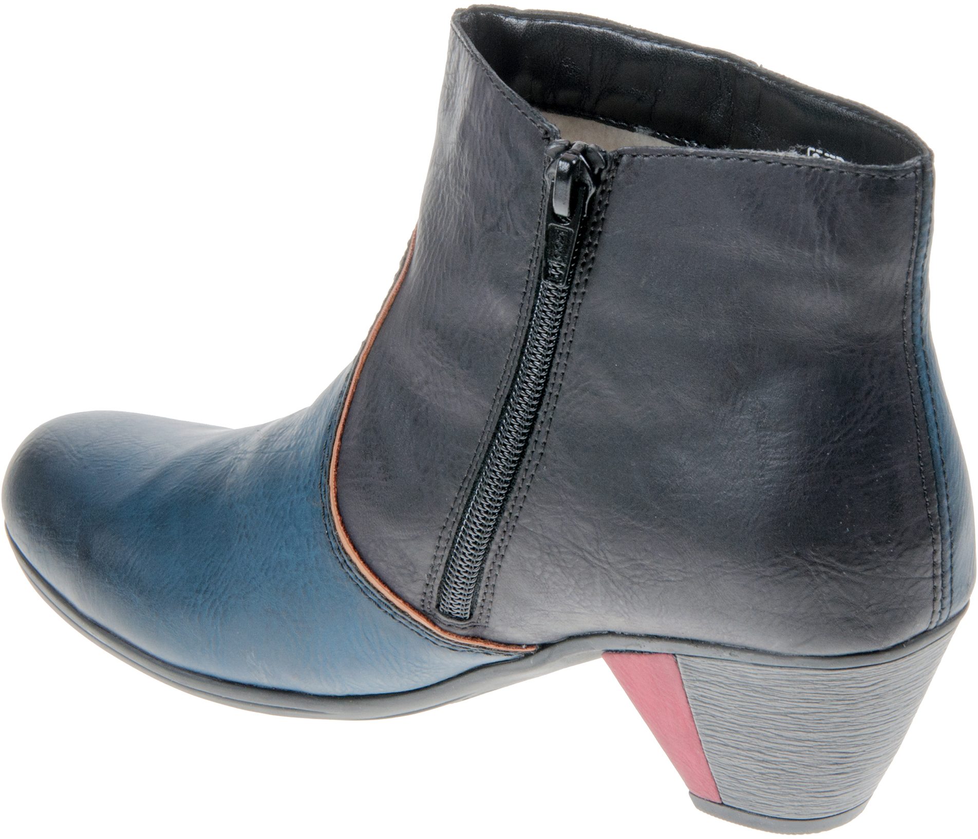 Rieker Anna Navy Tan Black Y7273 14 Ankle Boots Humphries Shoes