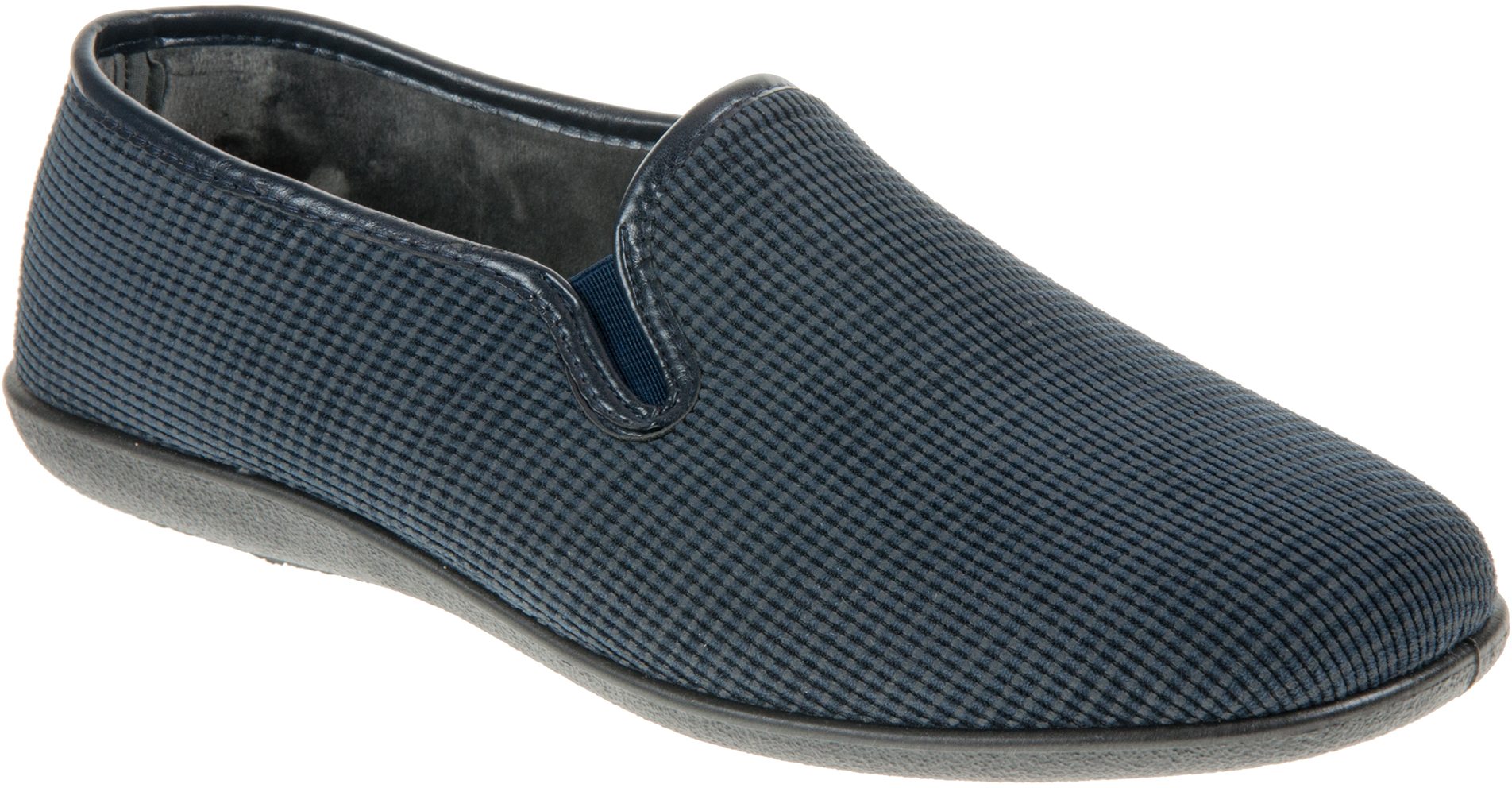 Silent Night Crofter Navy cro - Full Slippers - Humphries Shoes