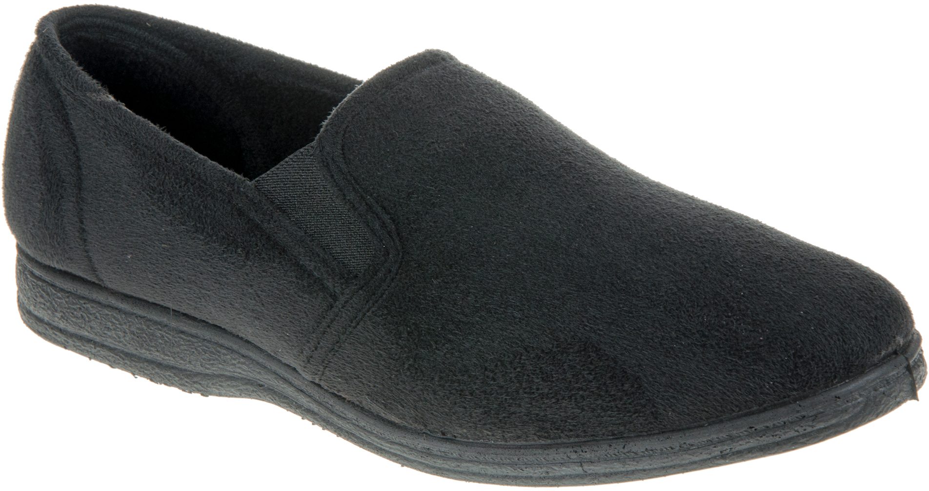 Silent Night Oxford Black oxf - Full Slippers - Humphries Shoes