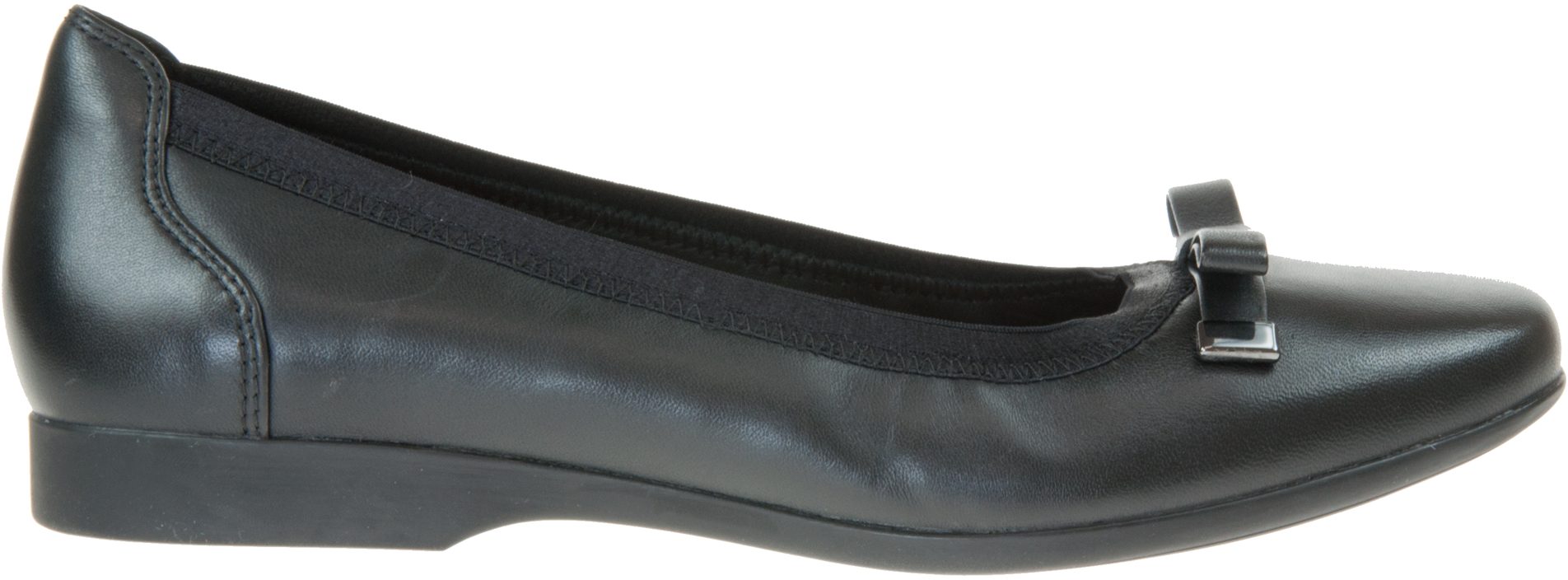 Clarks Un Darcey Bow Black Leather 26151519 - Everyday Shoes ...