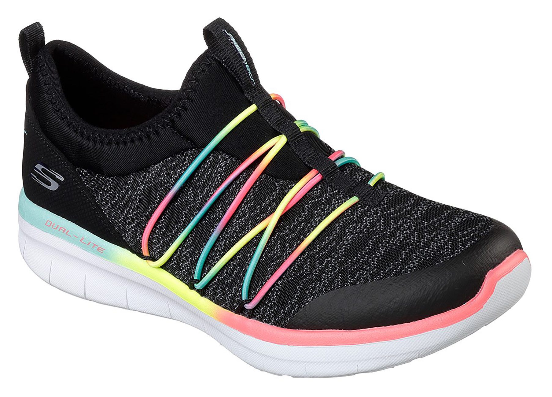 Skechers Synergy 2.0 - Simply Chic Black / Multi 12379 BKMT - Womens Trainers - Humphries Shoes