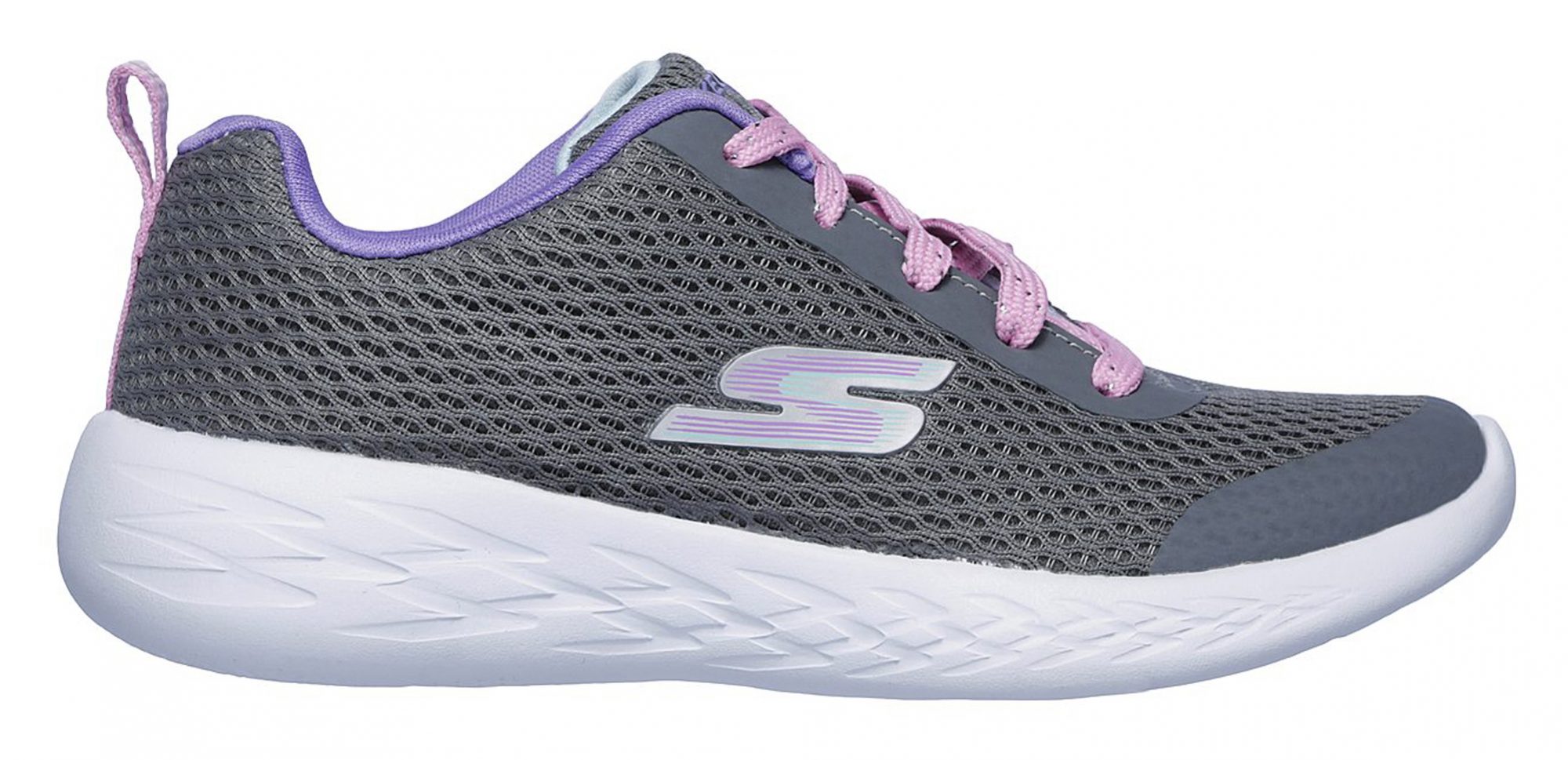 Skechers GOrun 600 Fun Run Grey Multi 82006L GYMT Girls Trainers Humphries Shoes