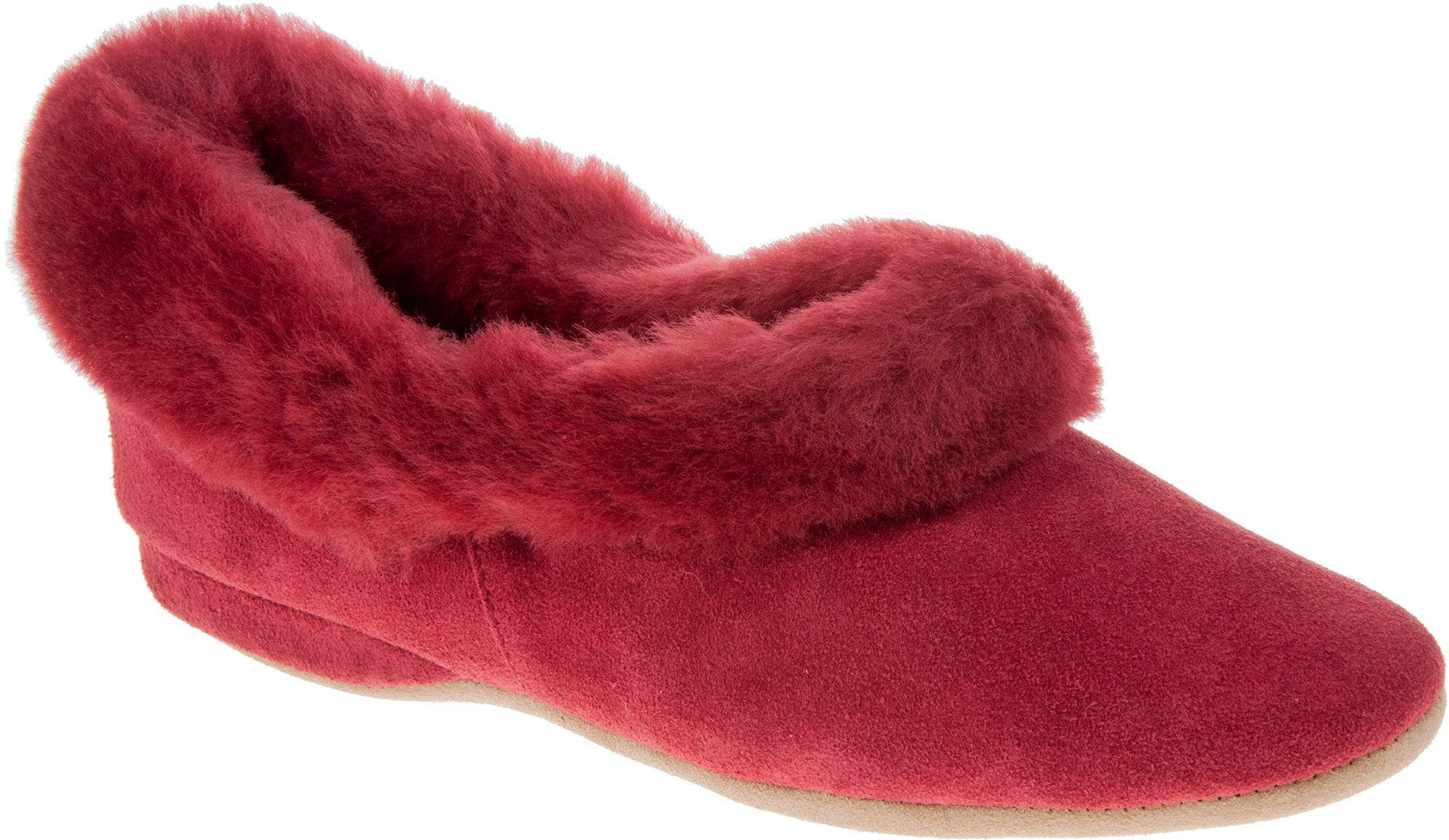 Draper of Glastonbury Jane Cherry Suede 22660 - Full Slippers ...