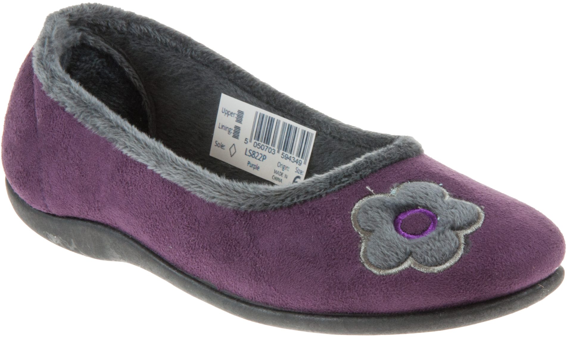 Sleepers June Purple LS822P - Ballerina Slippers - Humphries Shoes