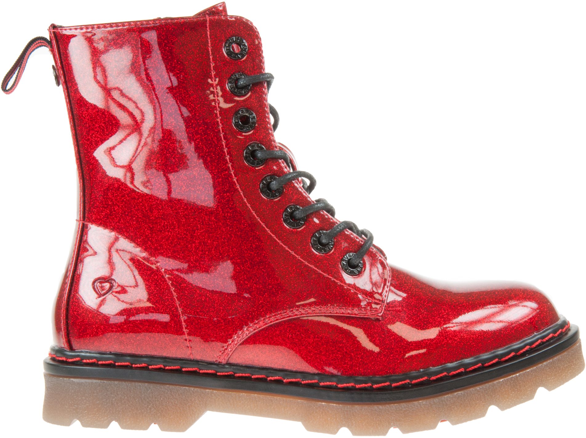 Heavenly Feet Justina Red Glitter - Ankle Boots - Humphries Shoes