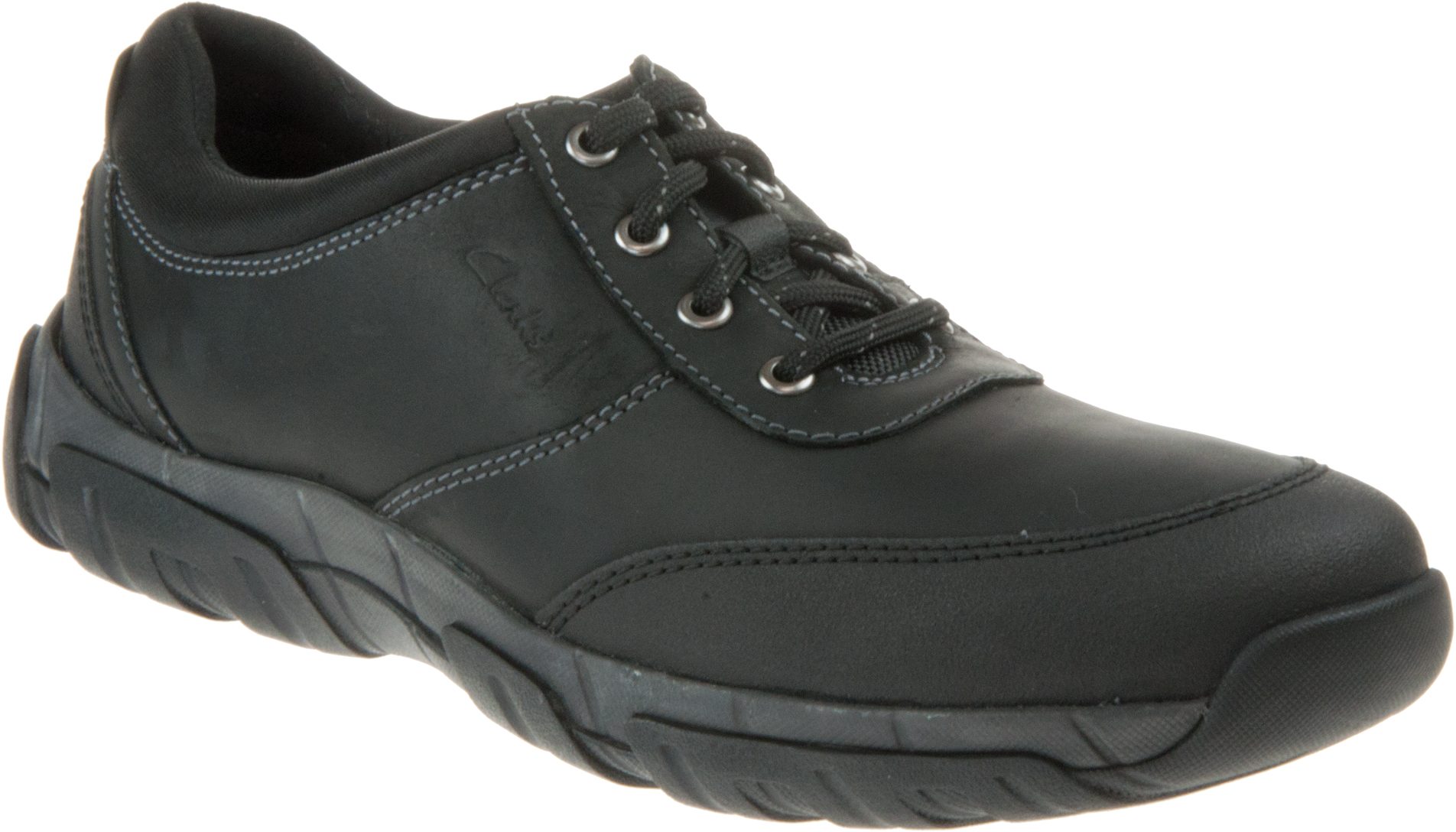 Clarks Grove Edge II Black Leather 26155012 - Casual Shoes - Humphries ...