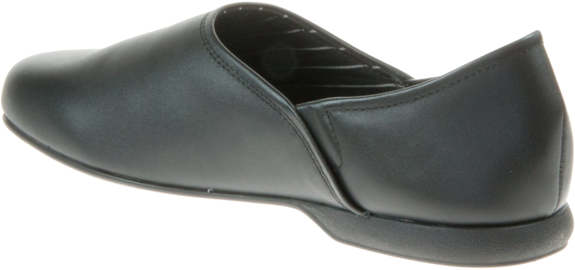 Clarks Harston Elite Black Leather 26144720 - Full Slippers - Humphries Shoes