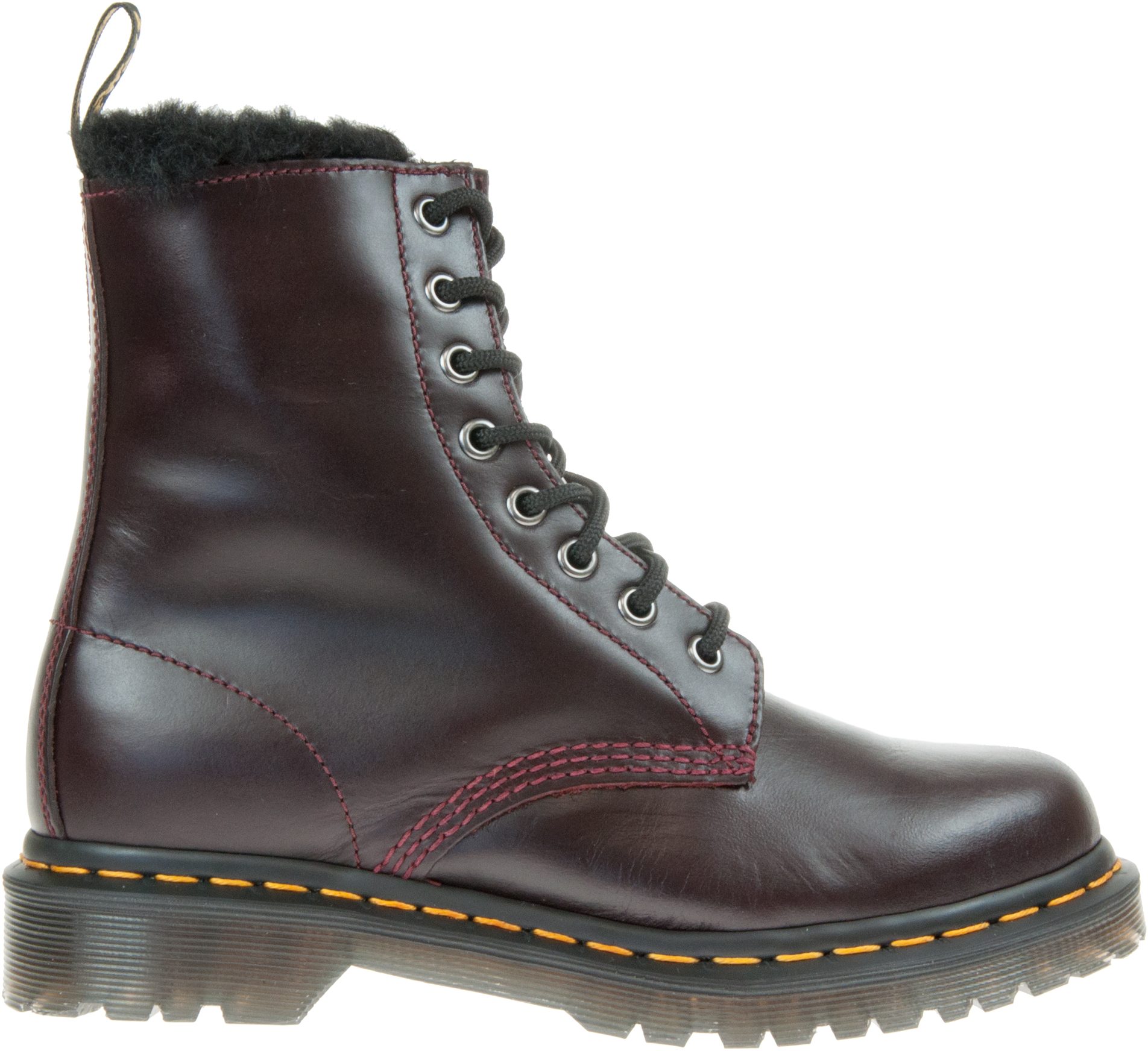 Dr. Martens 1460 Serena Fur Lined Oxblood Atlas 26238601 - Ankle Boots - Humphries Shoes