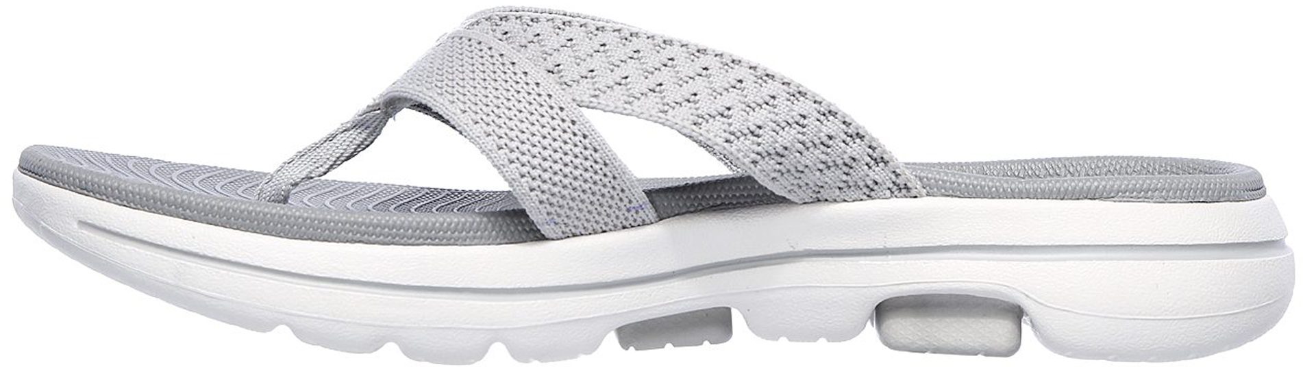 Skechers GOwalk 5 - Sun Kiss Grey 140085 GRY - Toe Post Sandals ...