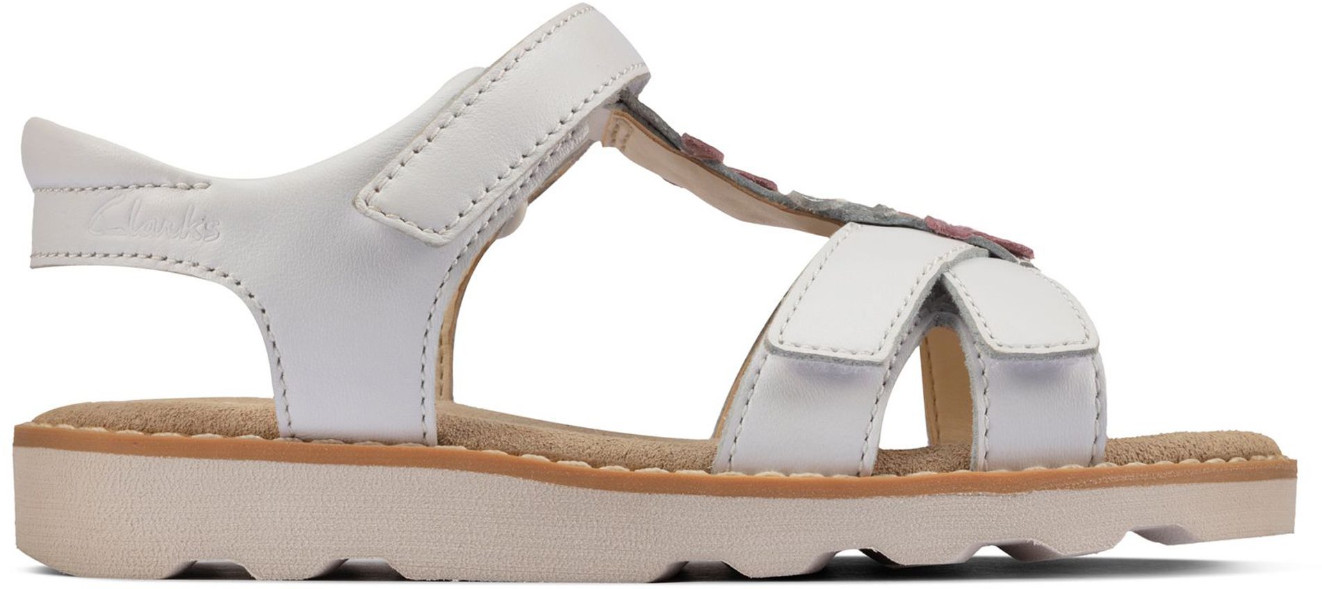 Clarks cheap white sandals