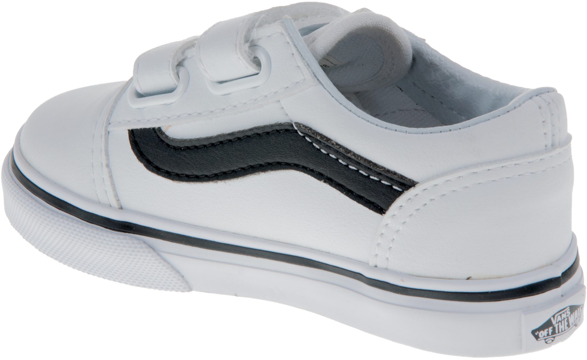 Vans Toddler Old Skool Velcro White / Black VN0A38JNNQS - First Walkers ...