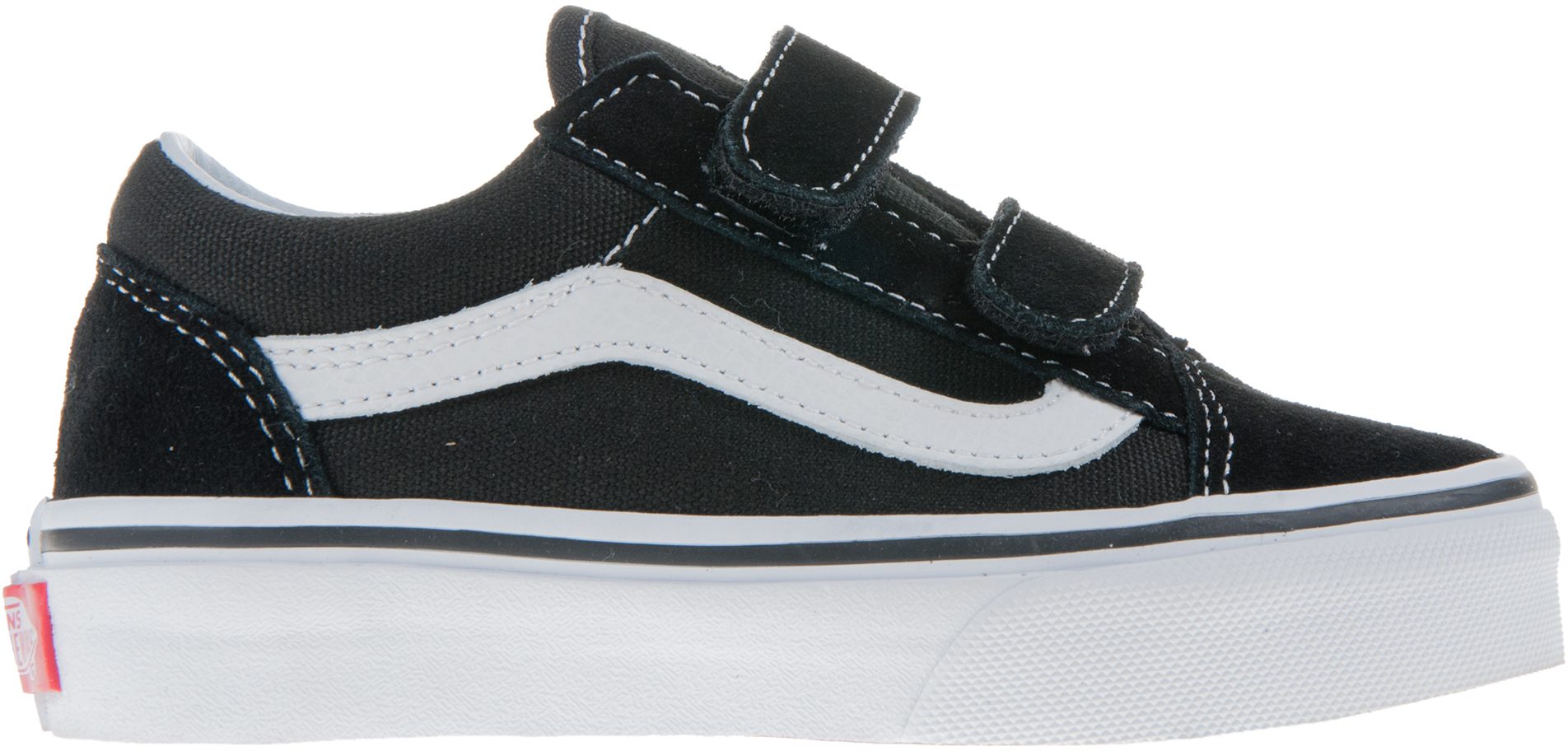 Vans Kids Old Skool Velcro Black / White VN000VHE6BT - Boys Canvas ...