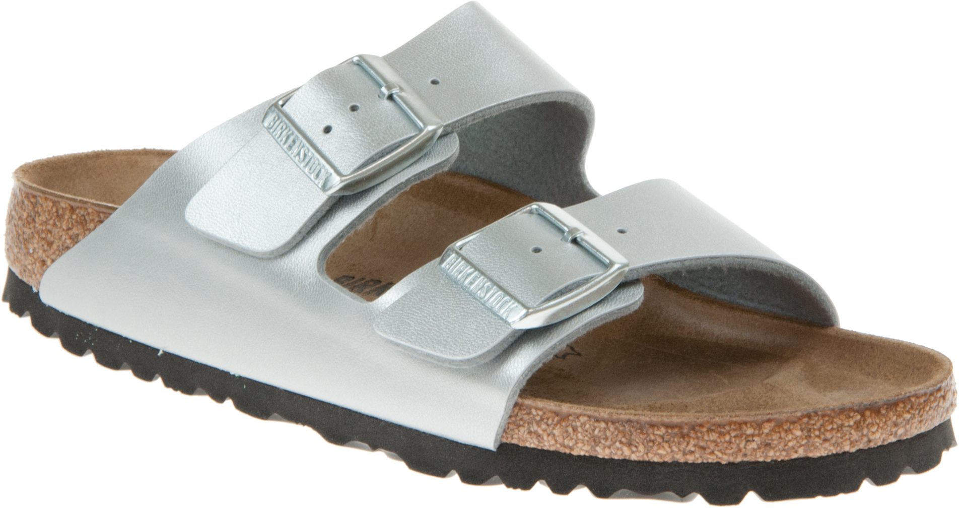 Silver birkenstocks sale on sale