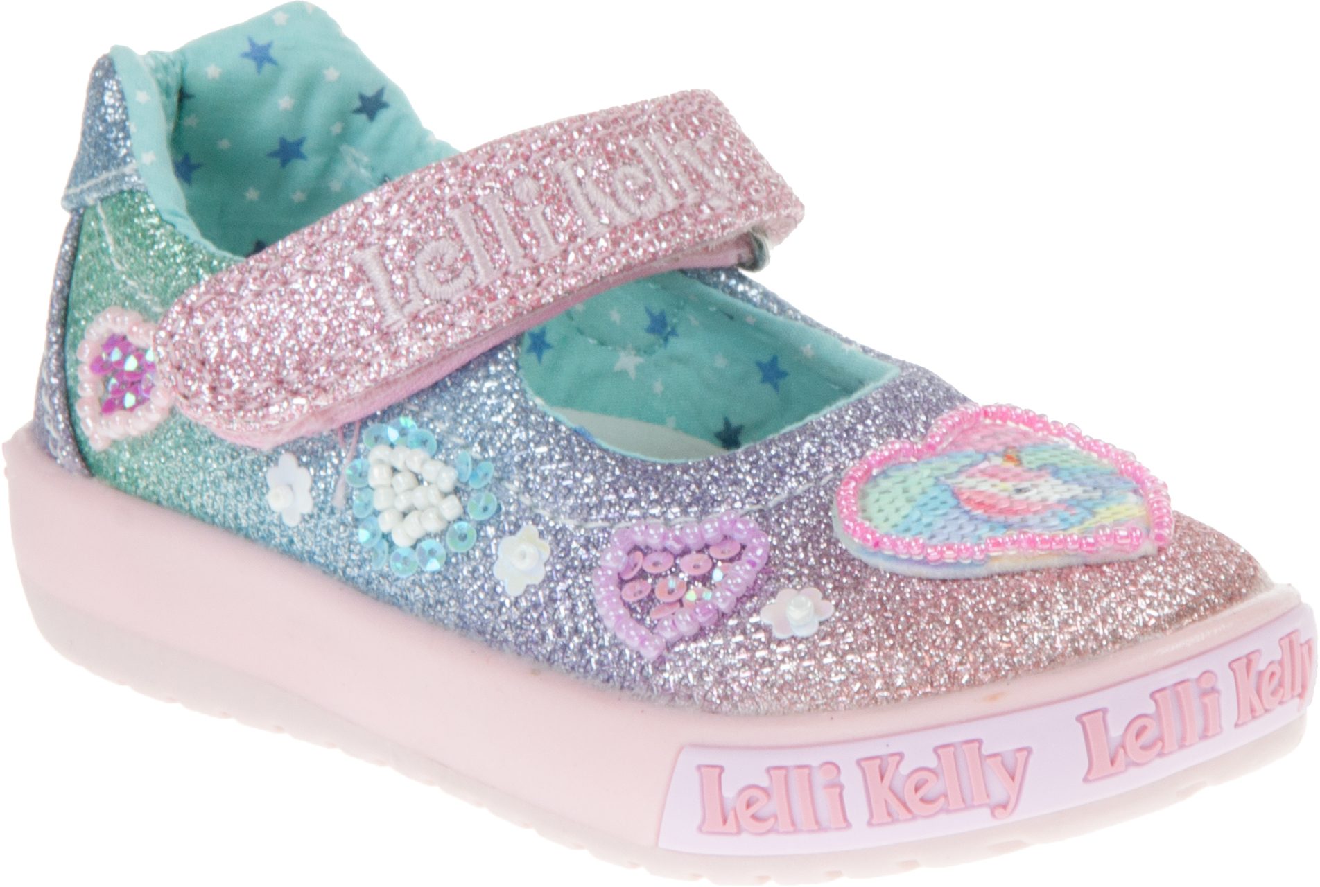 Lelli Kelly Gem Baby Dolly Multi Glitter LK7010 - Girls Shoes ...