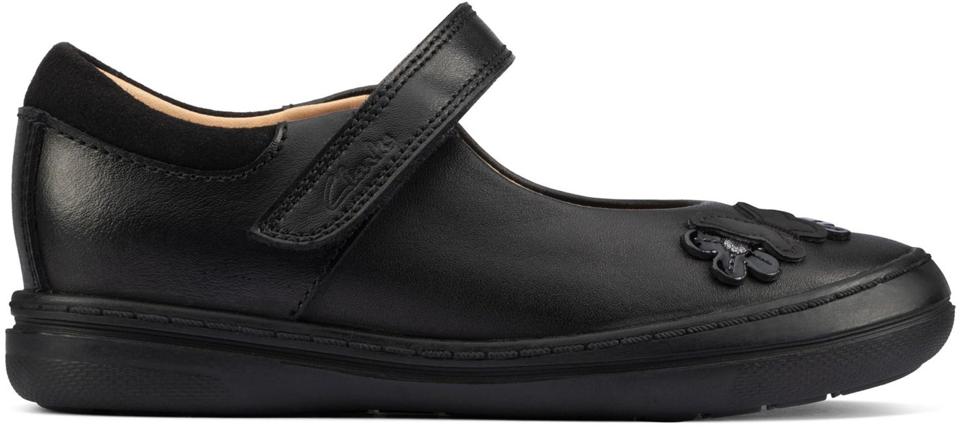 Clarks Scooter Daisy Toddler Black Leather 26161747 - Girls School ...