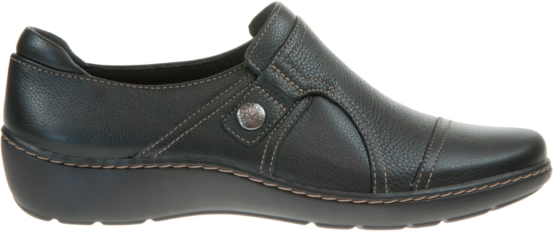 Clarks Cora Poppy Black Tumbled 26156827 - Everyday Shoes - Humphries Shoes