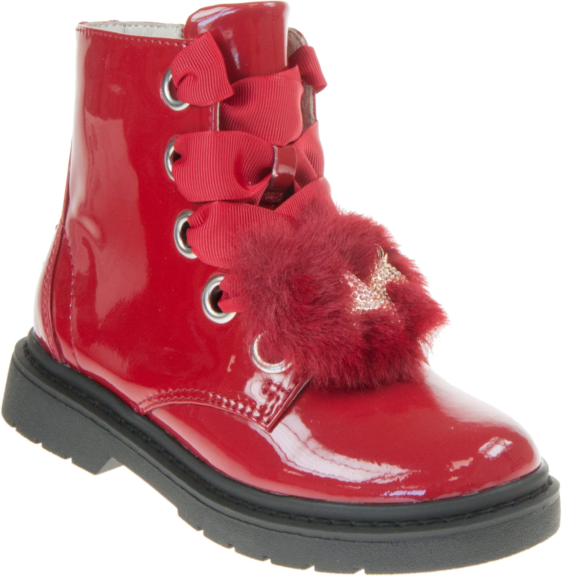 Lelli Kelly Diamond Fairy Wings Red Patent LK4520 Girls Boots