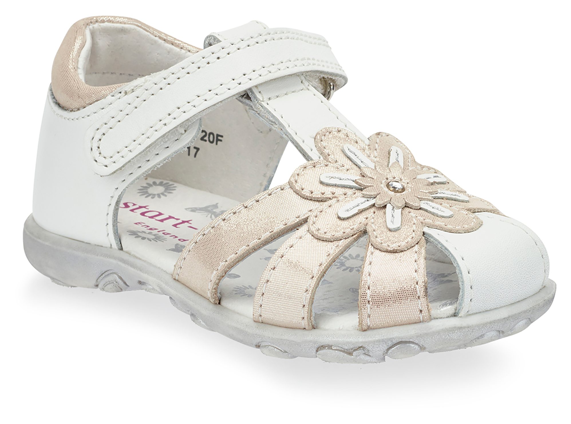 Start-Rite Primrose White / Silver Leather 5164_4 - Girls Sandals ...