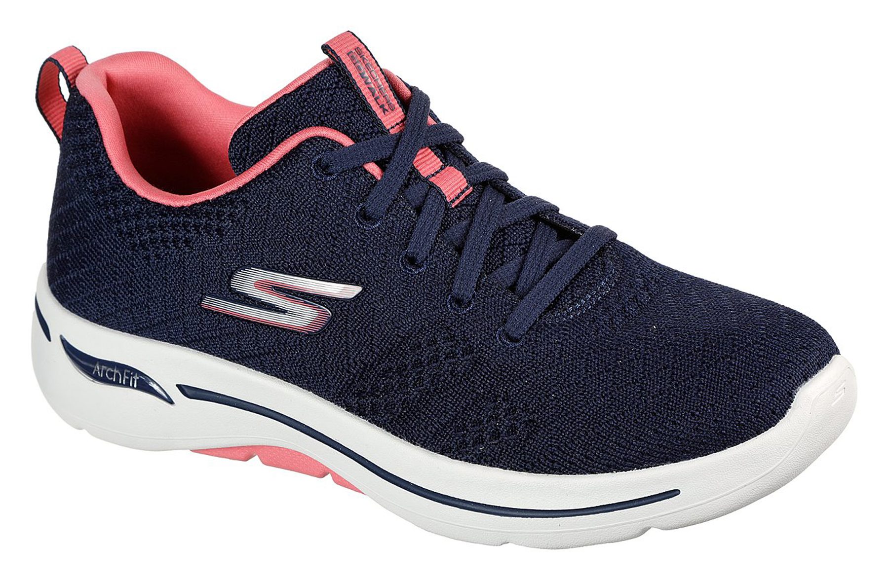 Skechers GOwalk Arch Fit Unify Navy Coral 124403 NVCL Everyday Shoes Humphries Shoes