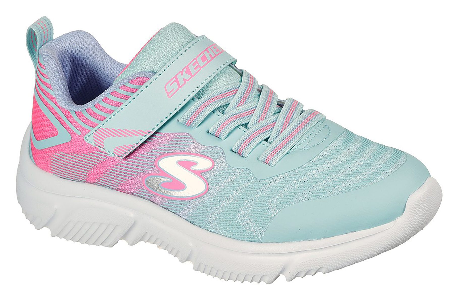 Skechers GO RUN 650 Fierce Flash Aqua Pink 302478L AQPK Girls Trainers Humphries Shoes