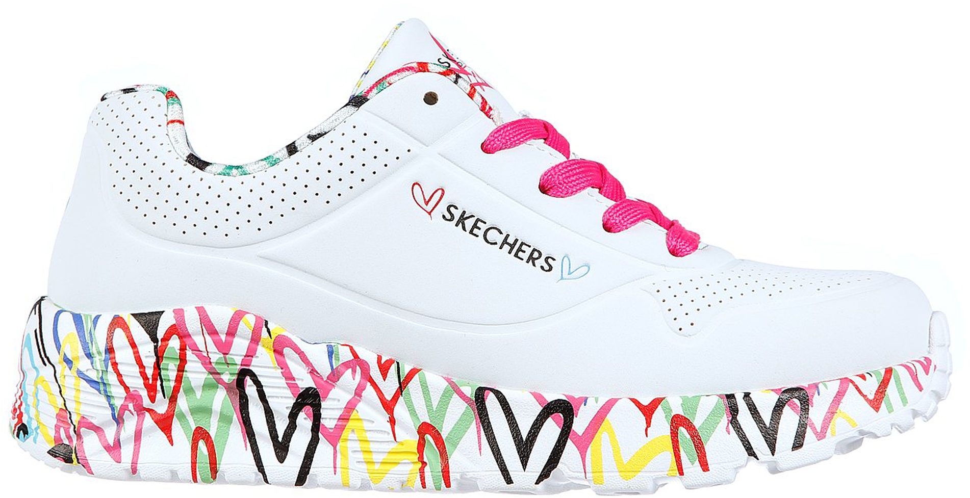 Skechers x JGoldcrown: Uno Lite - Lovely Luv White / Multi