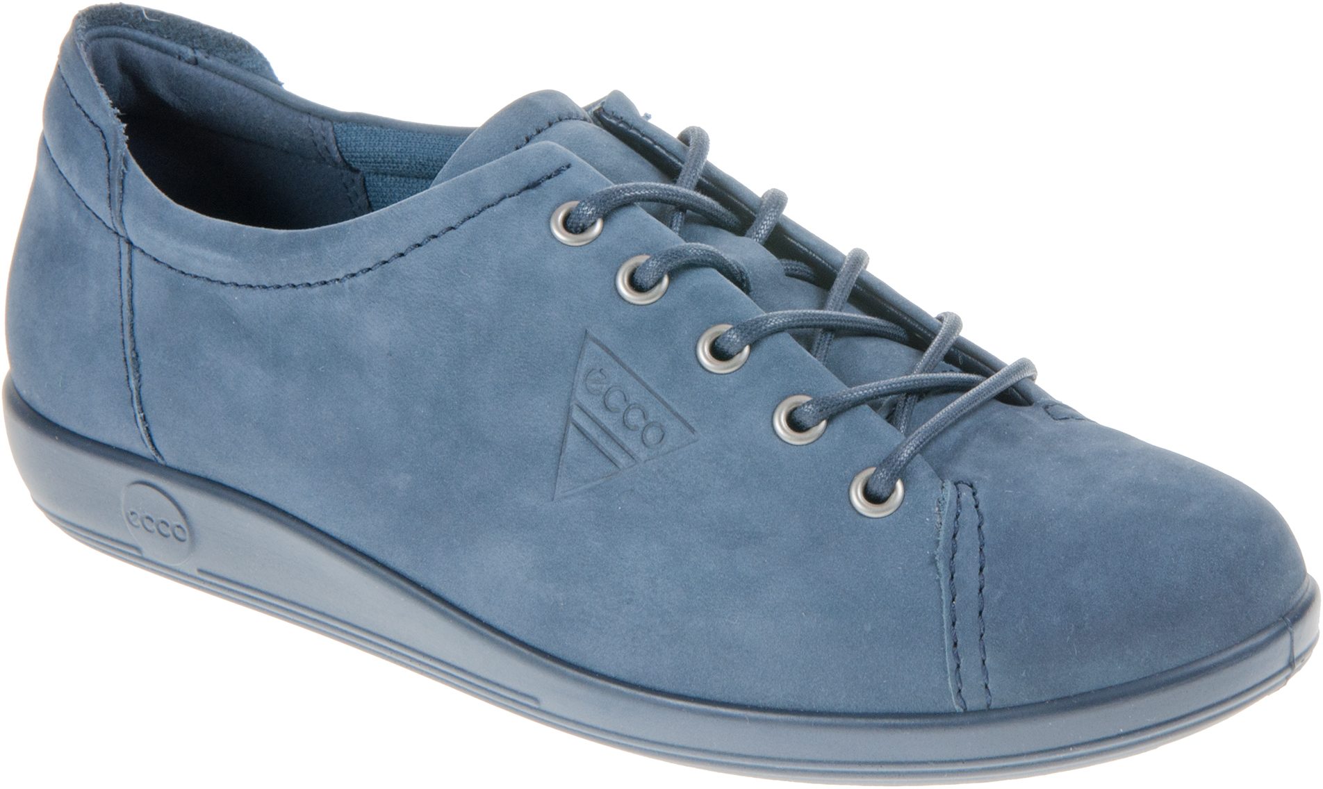 Ecco Soft 2.0 Lace Marine Nubuck 206503 02038 - Everyday Shoes ...