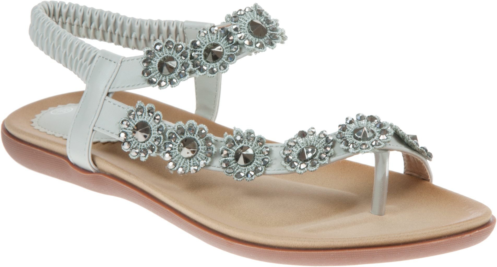 Lunar Charlotte Womens Grey JLH601 GR - Toe Post Sandals - Humphries Shoes