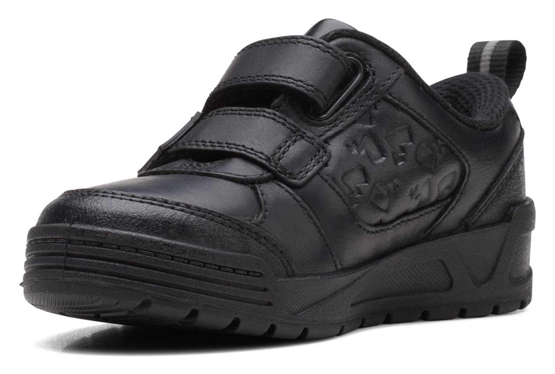 Clarks Palmer Mist Kid Black Leather 26169529 - Boys School Shoes ...