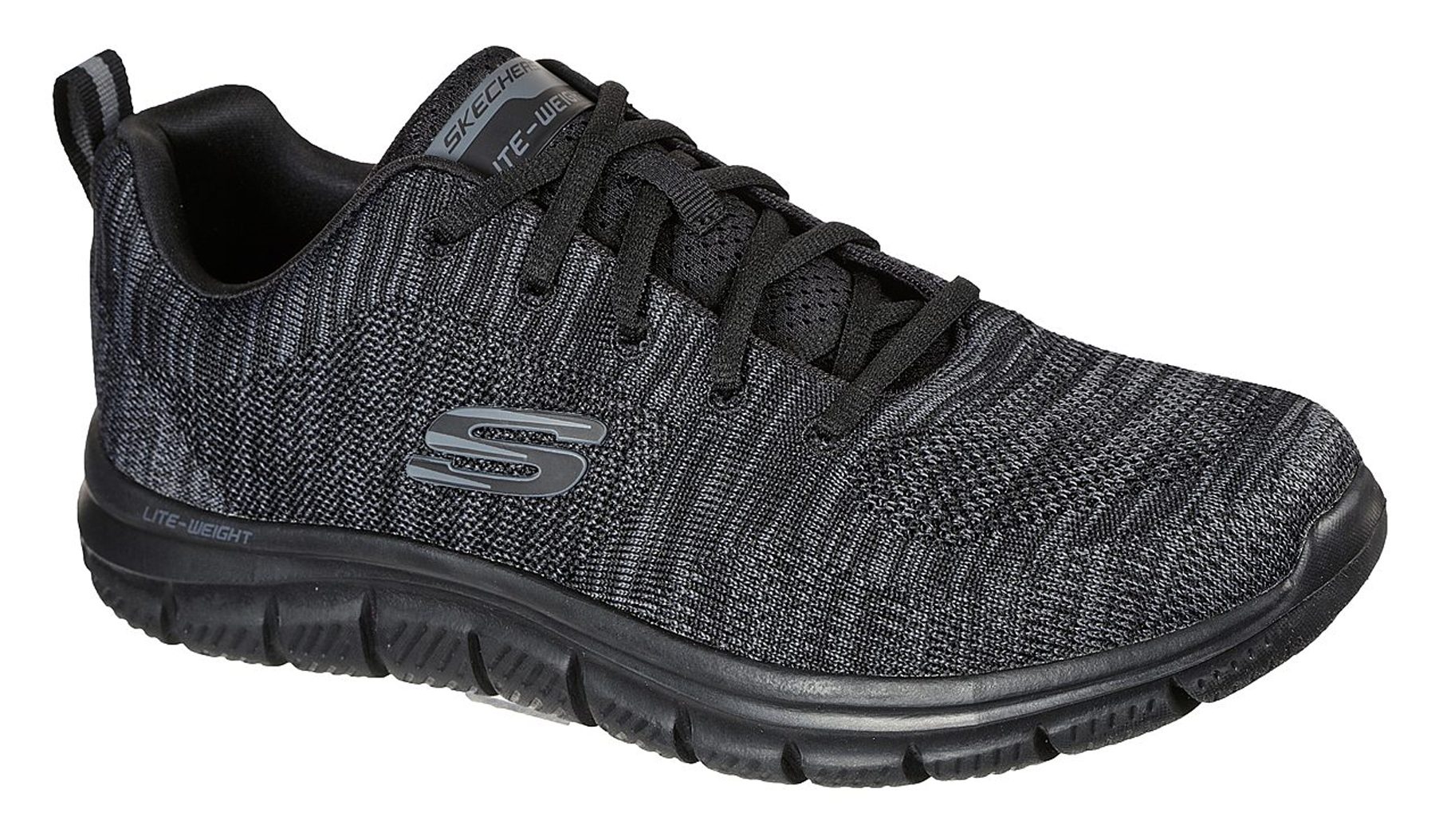 Skechers black flex appeal 2.0 estates trainers online