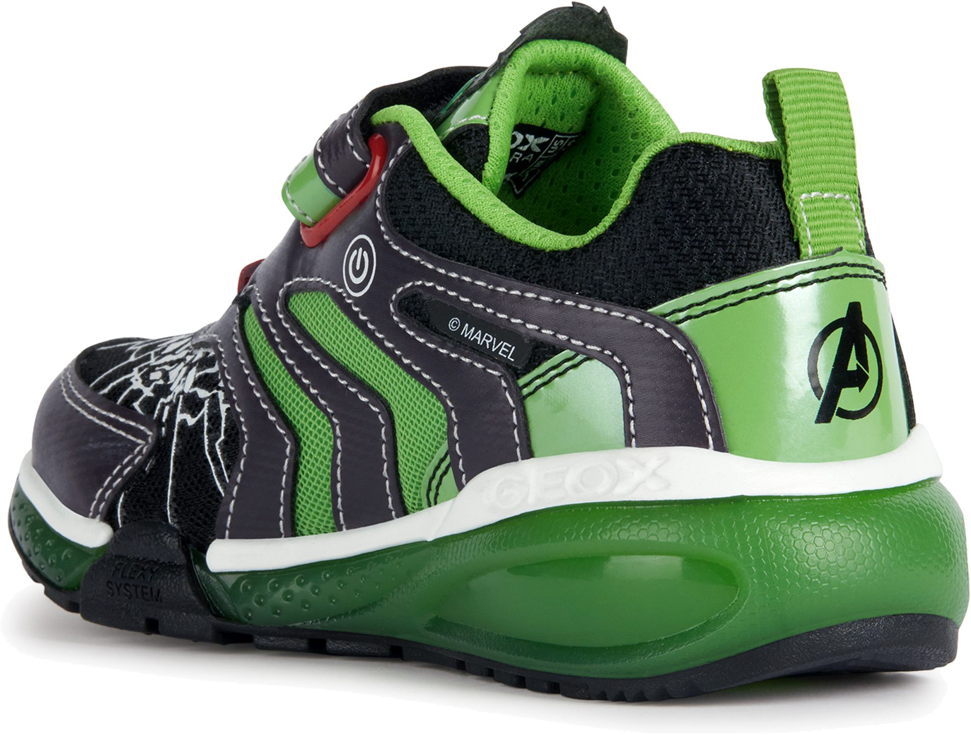 Geox J Bayonyc B Black & Green J35FEB 011CE C0016 - Boys Trainers ...