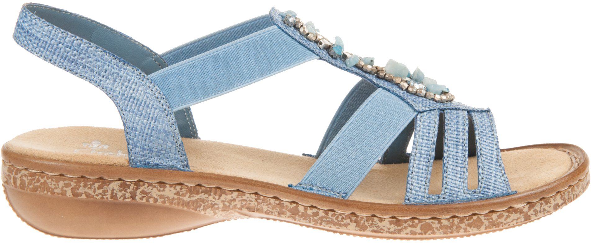 Rieker Regina Blue 62858-12 - Full Sandals - Humphries Shoes