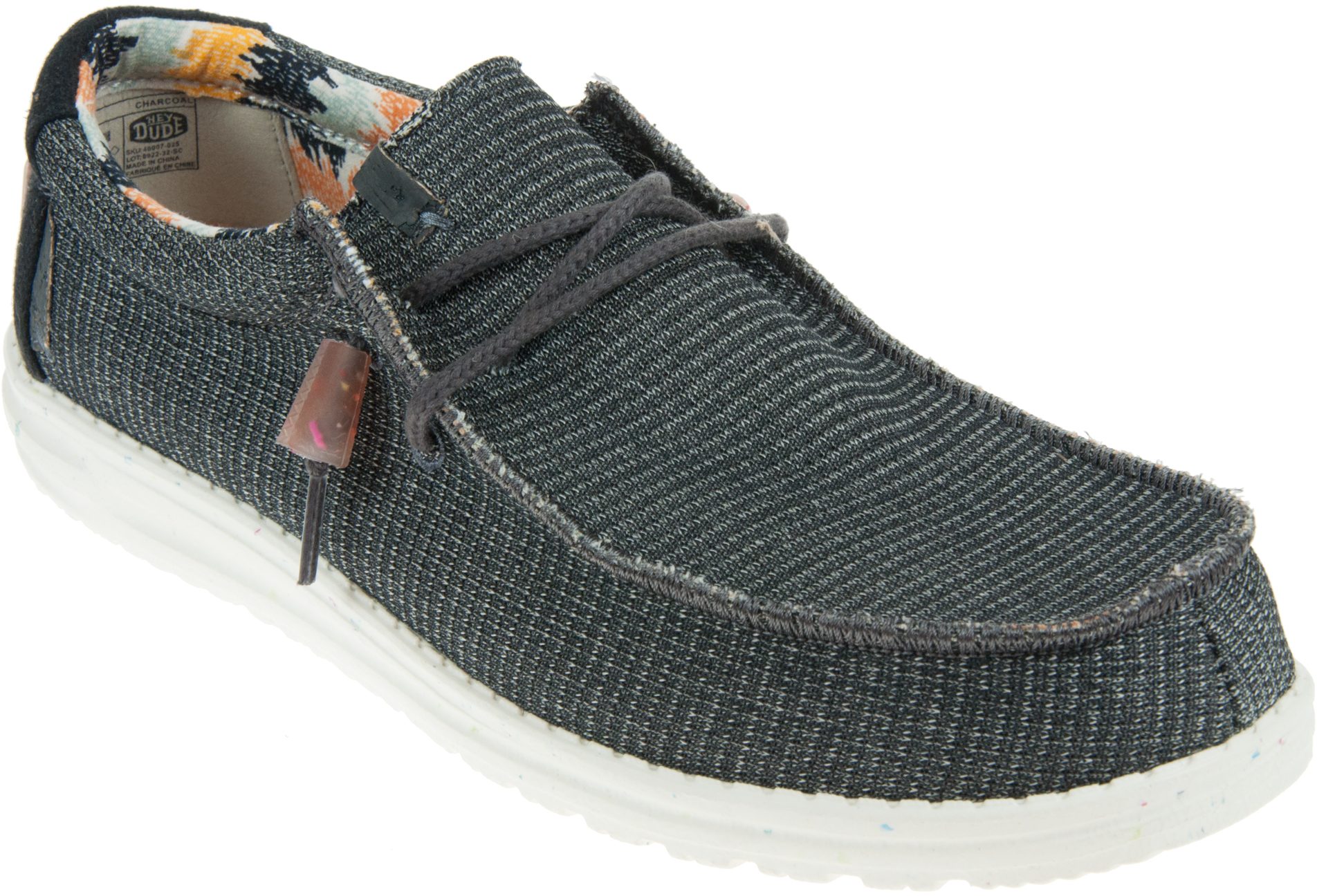 Dude Wally Knit Charcoal 40007-025 - Casual Shoes - Humphries Shoes