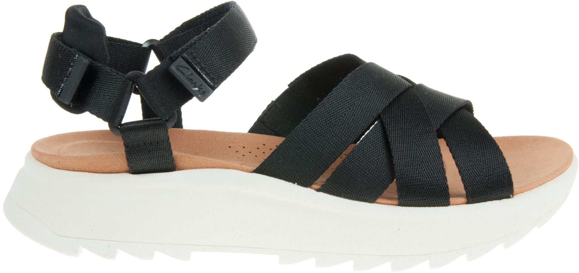 Clarks Dash Lite Cross Black 26170425 - Full Sandals - Humphries Shoes