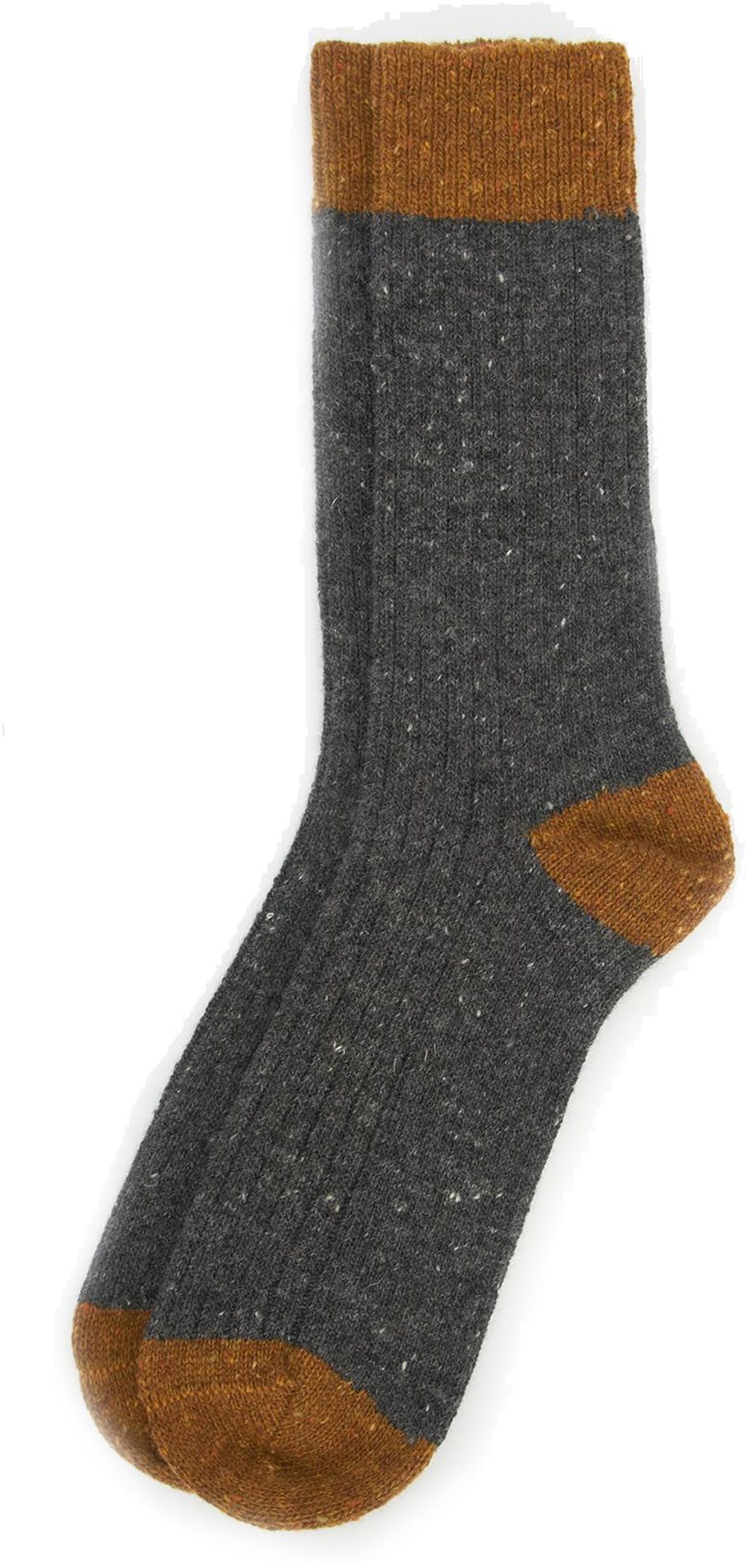 Barbour Houghton Sock Charcoal/Ochre MSO0091CH71 - Socks - Humphries Shoes