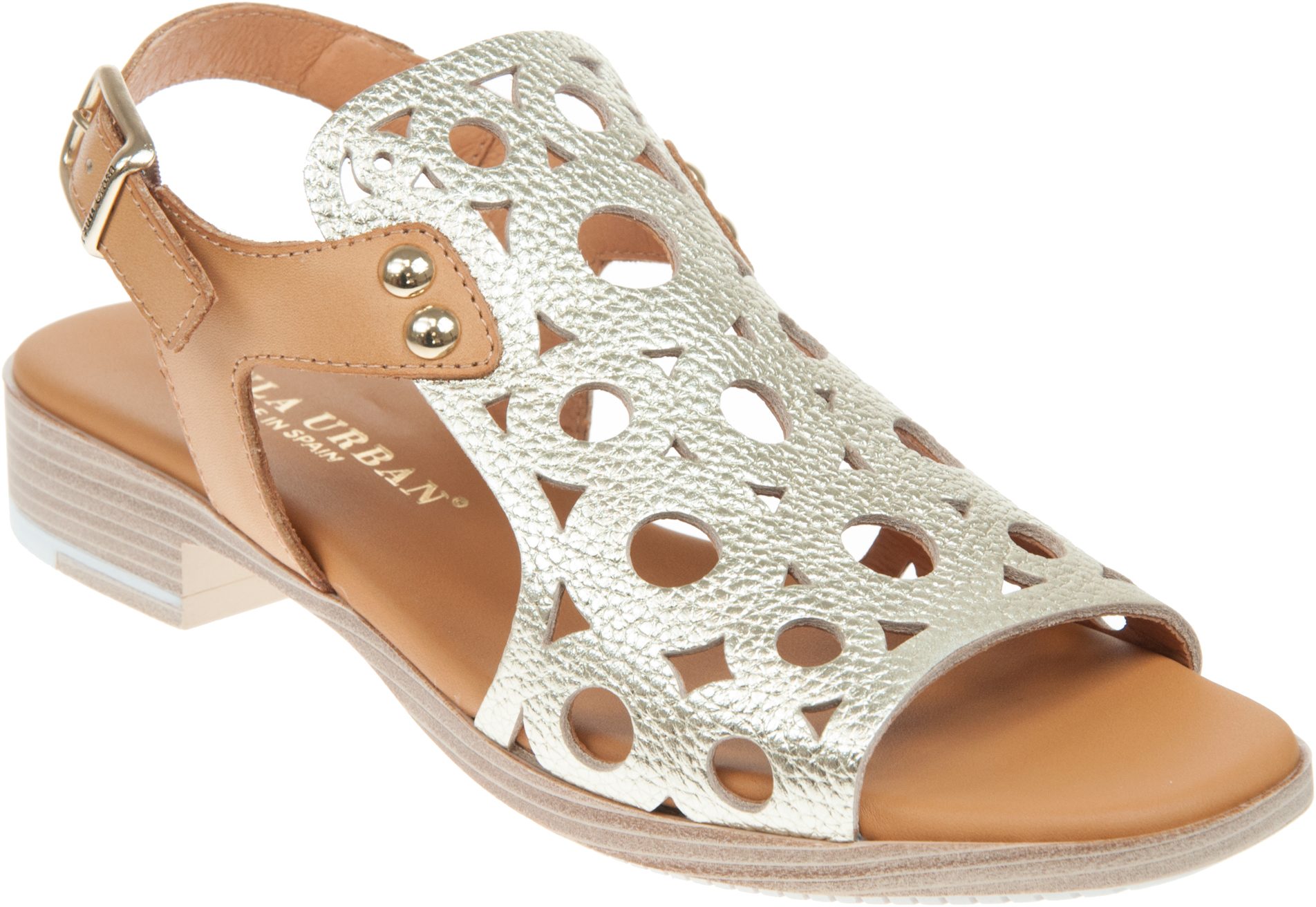 Paula Urban Bogota Gold 9-654 - Full Sandals - Humphries Shoes