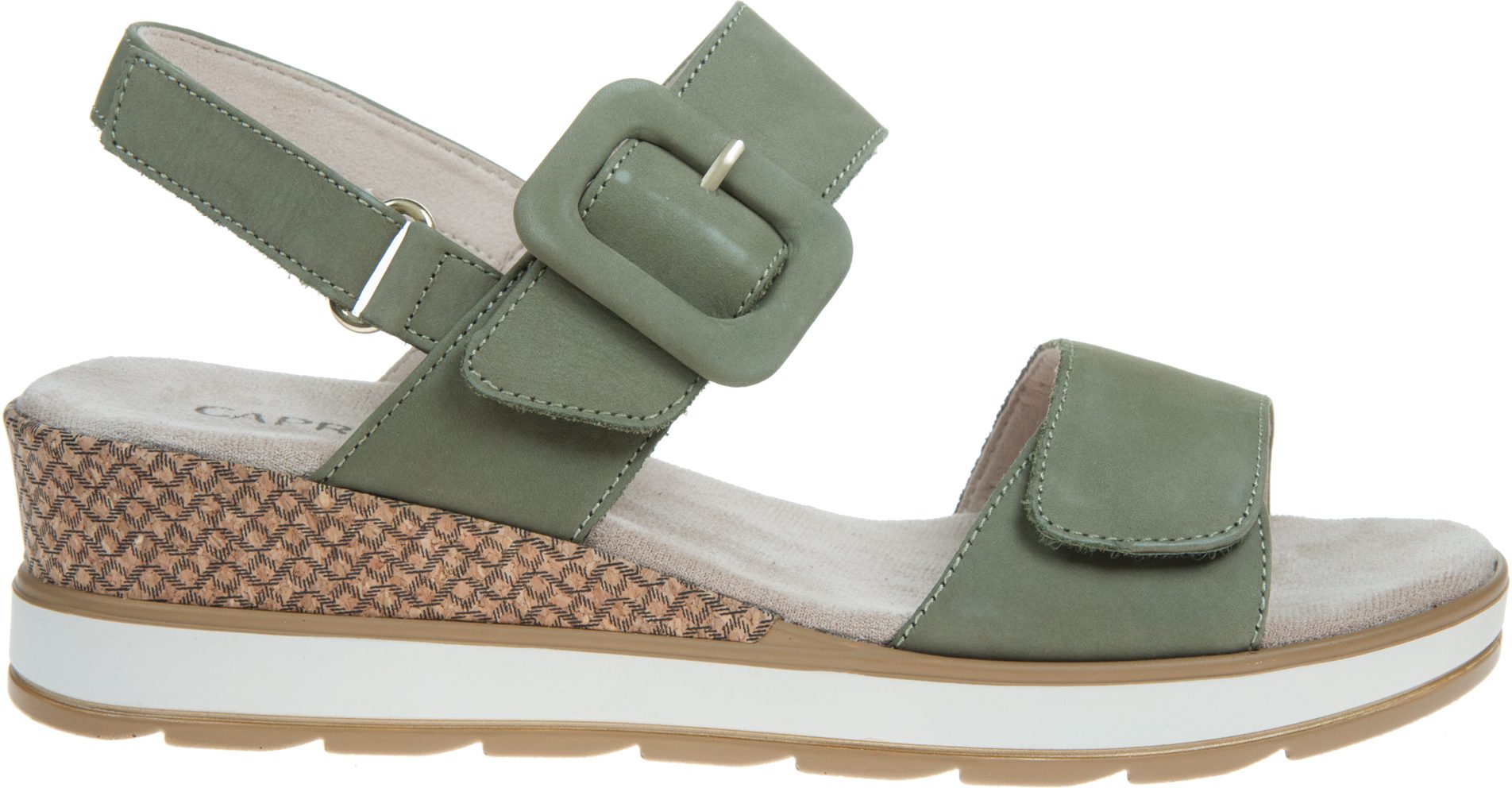 Caprice 28753-42 Bernadette Olive Nubuck 28753-42 724 - Full Sandals ...