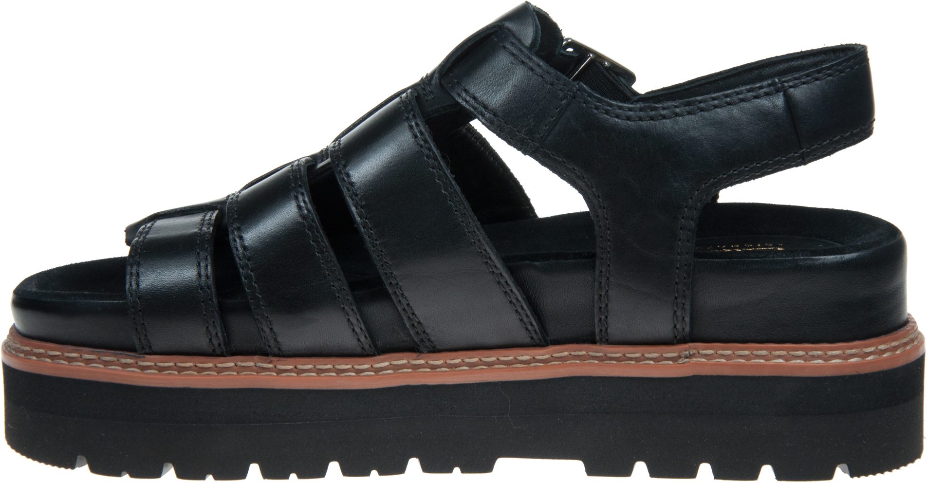 Clarks Orianna Twist Black Leather 26176317 - Full Sandals - Humphries ...