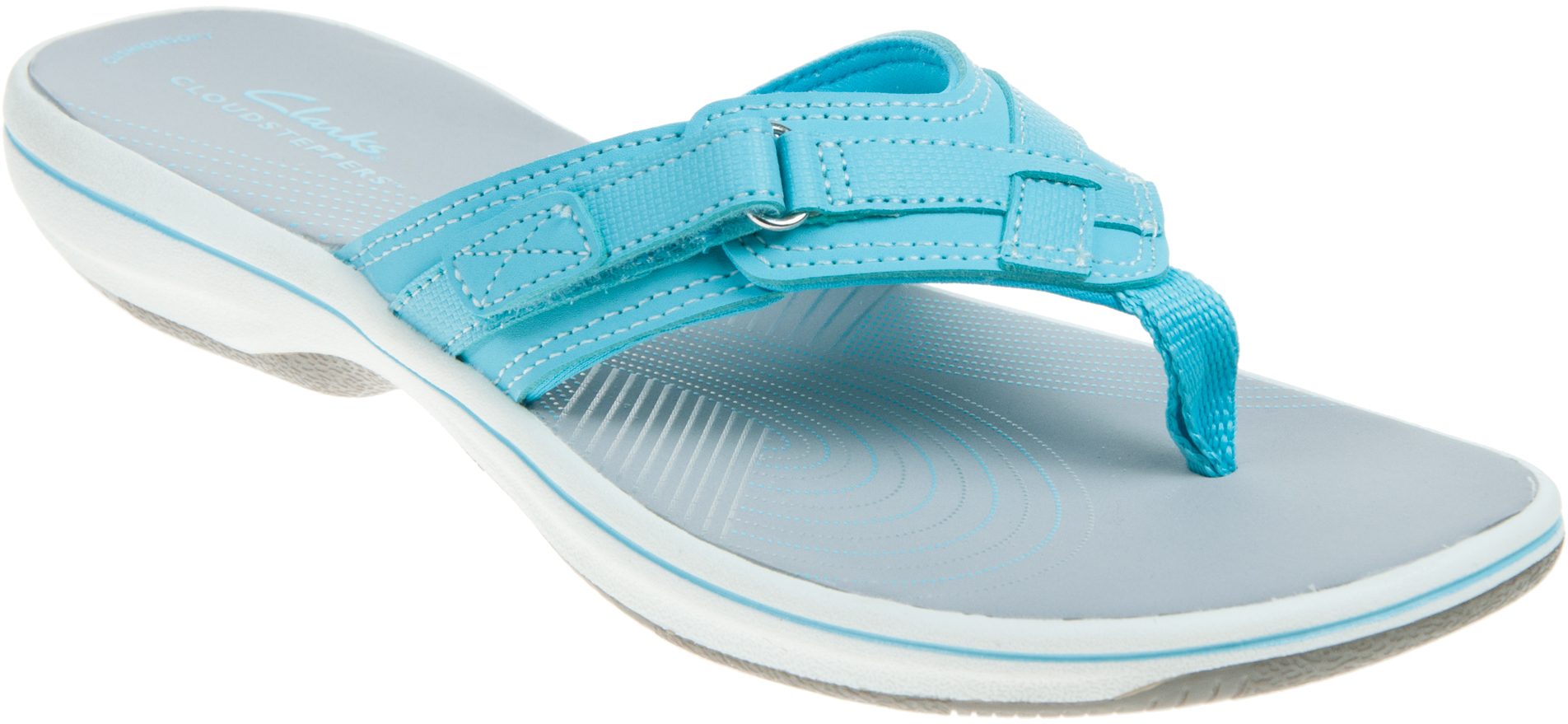 Clarks Brinkley Sea Light Turquoise 26177926 - Toe Post Sandals ...