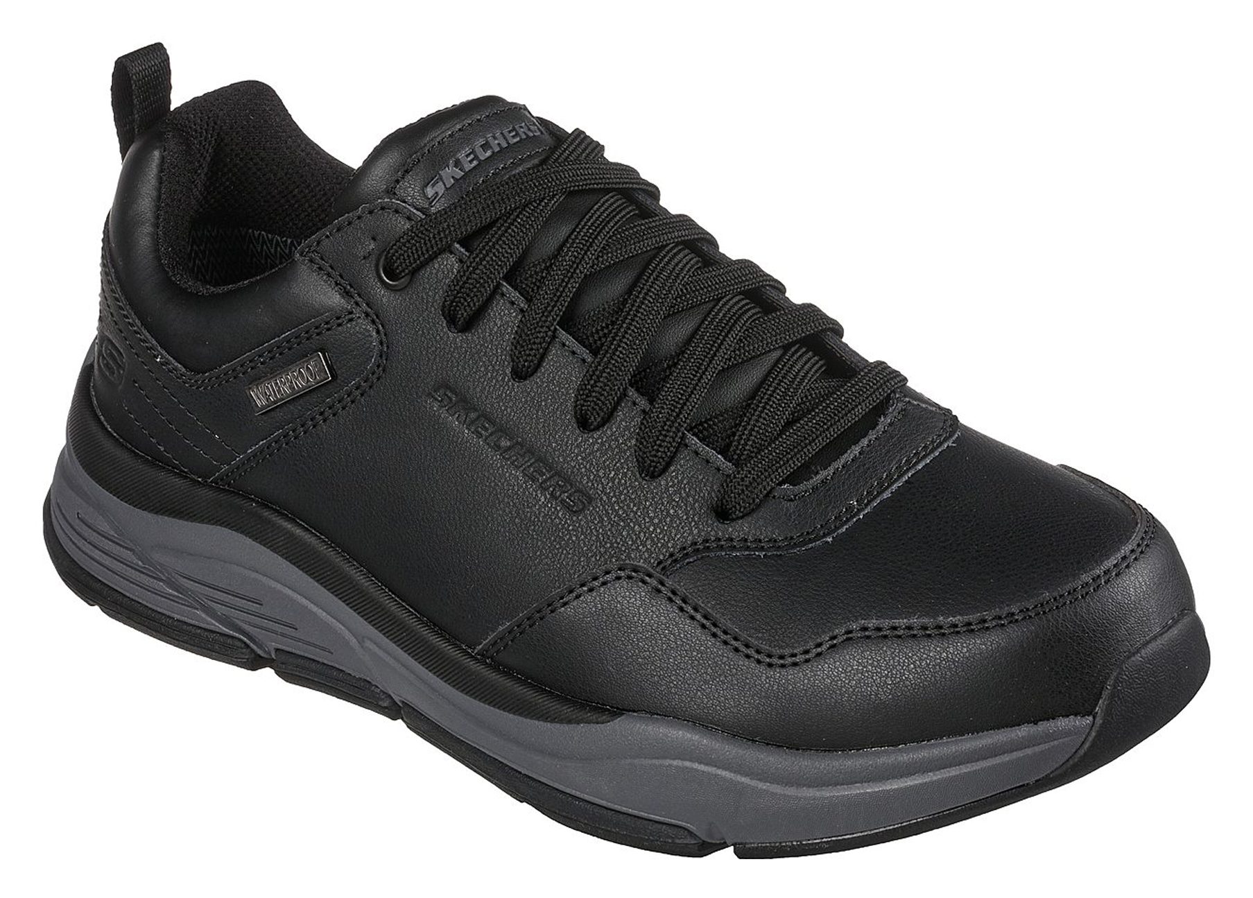 Black and gray skechers hotsell