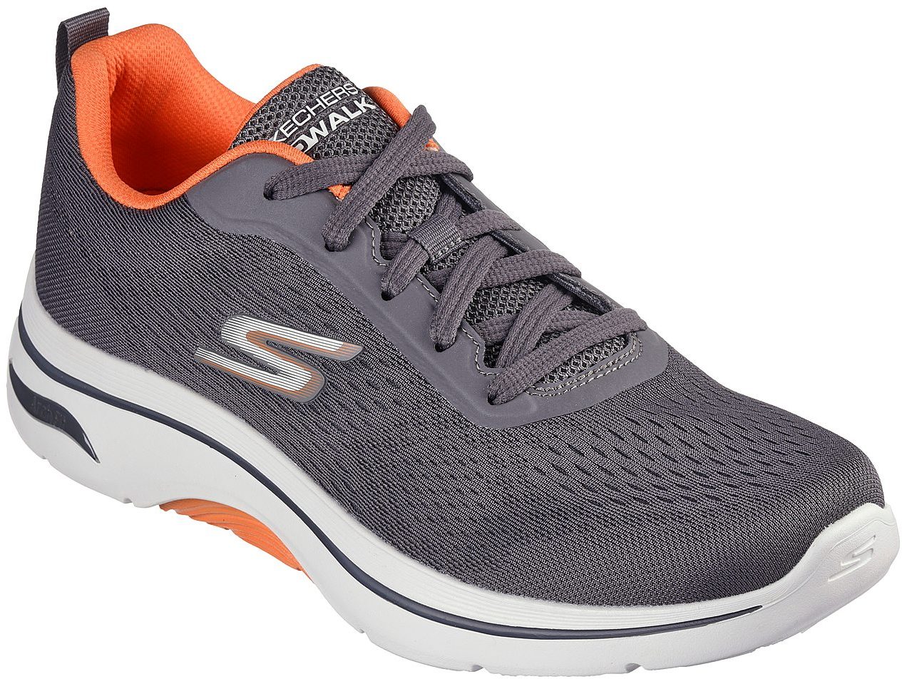 Skechers Go Walk Arch 2.0 Idyllic 2 Charcoal Orange 216516 CCOR Casual Shoes Humphries Shoes