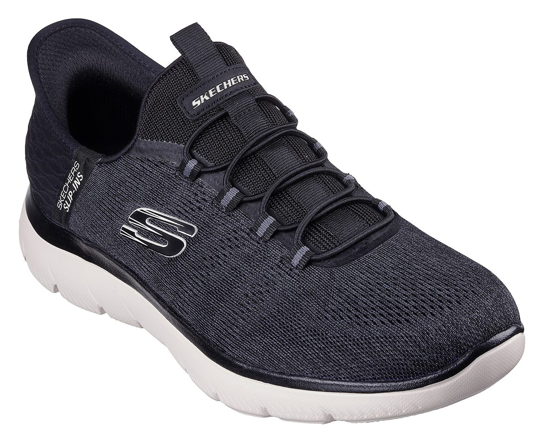 Skechers Slip ins - Summits - Key Pace Black / White 232469 BLK ...