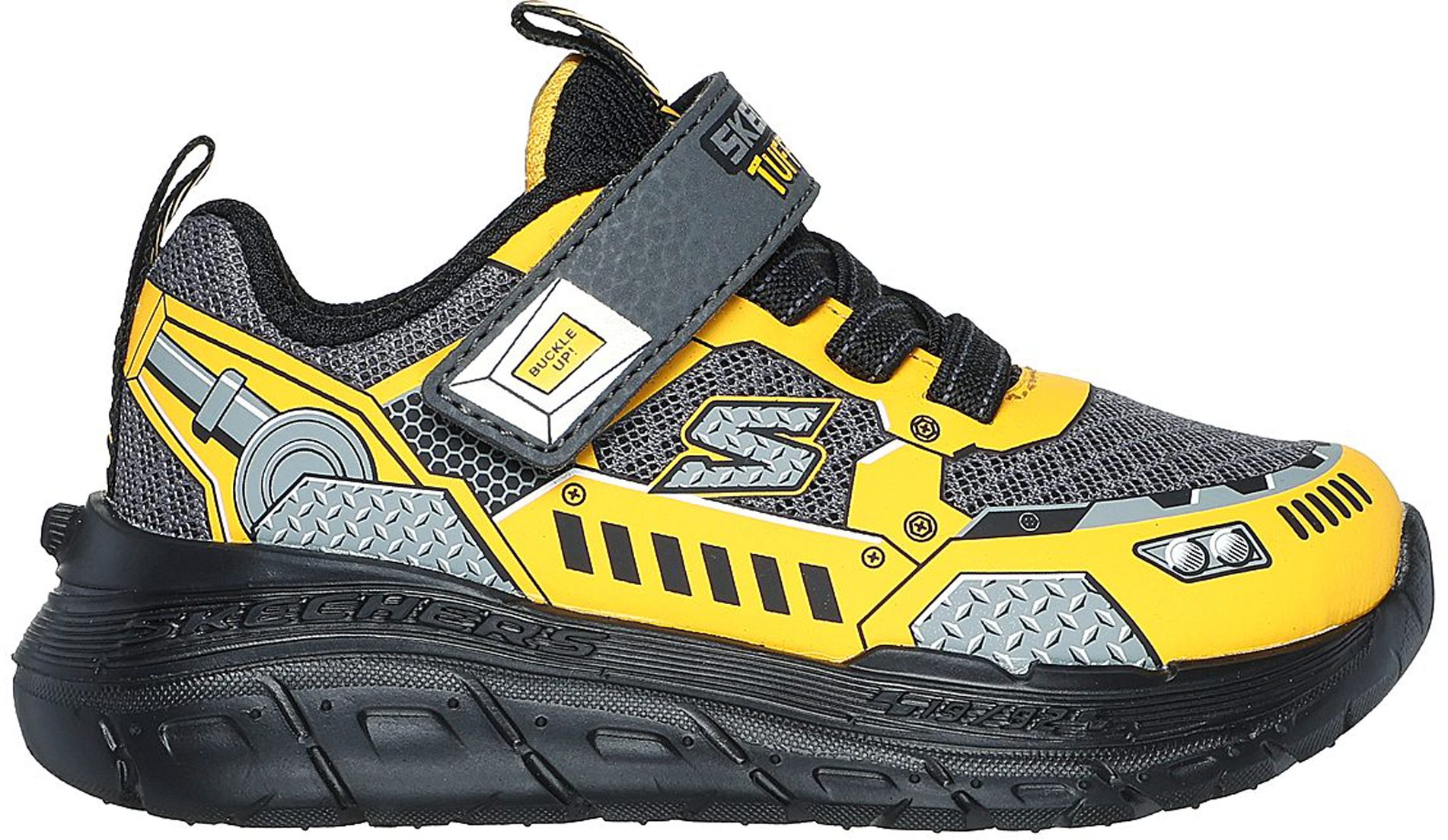 Skechers Skech Tracks Charcoal Yellow 402303N CCYL Boys Shoes Humphries Shoes