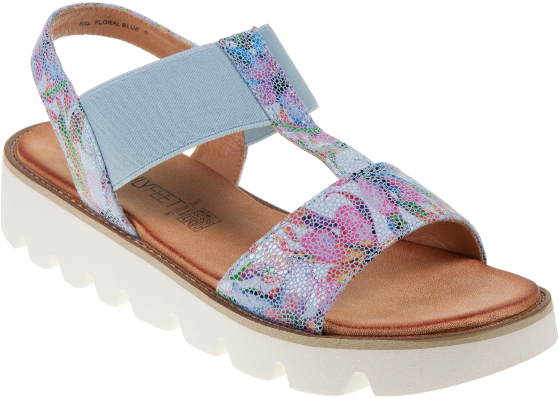 Heavenly Feet Ritz Floral Blue SM0002782 - Full Sandals - Humphries Shoes