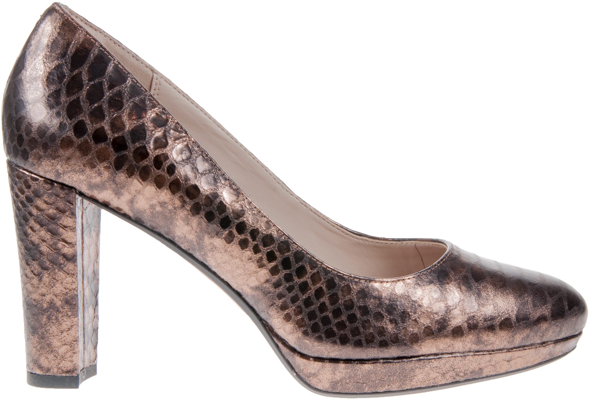 Clarks Kendra Sienna Bronze 26118846 Court Shoes