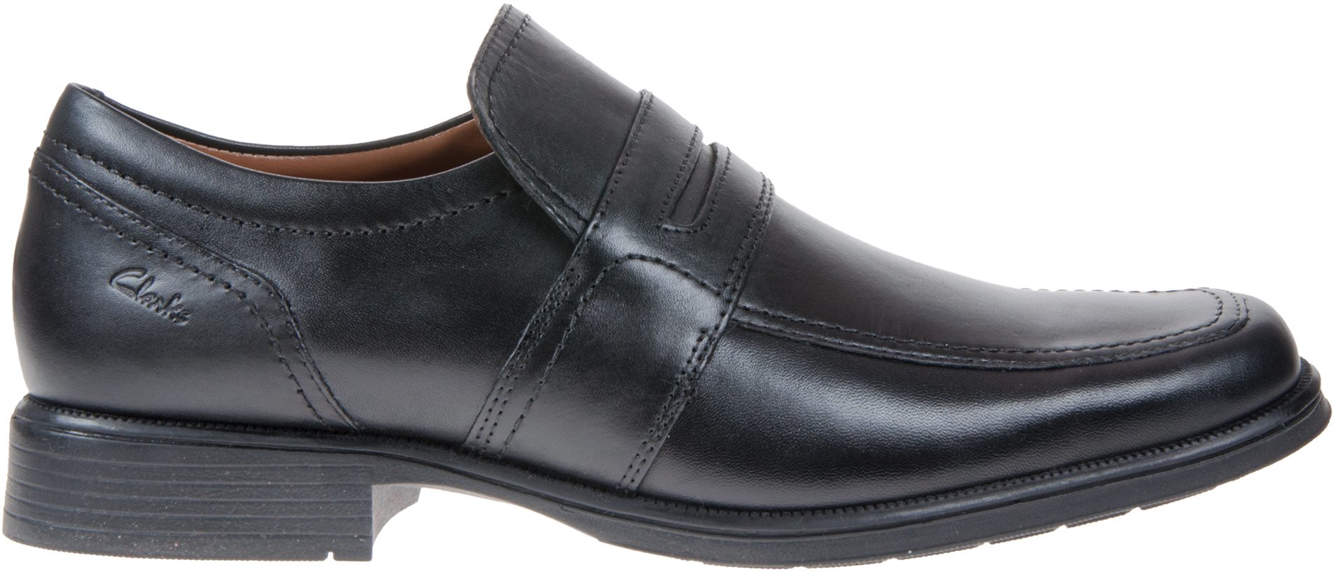 Clarks Huckley Work Black Leather 26107248 - Formal Shoes - Humphries Shoes