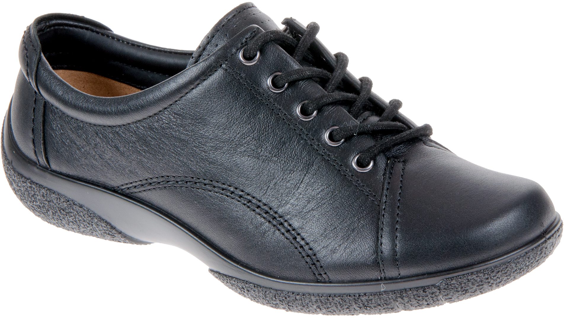 Hotter Dew Black Leather - Everyday Shoes - Humphries Shoes