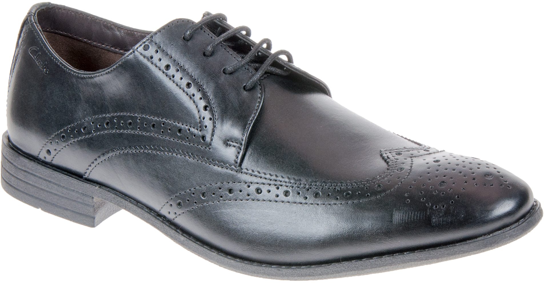 Clarks Chart Limit Black Leather 20355013 Formal Shoes Humphries Shoes