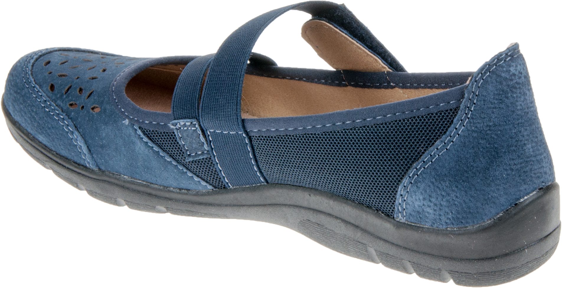 Earth Spirit Lincoln Navy Blue 28058 - Ballerina Shoes - Humphries Shoes