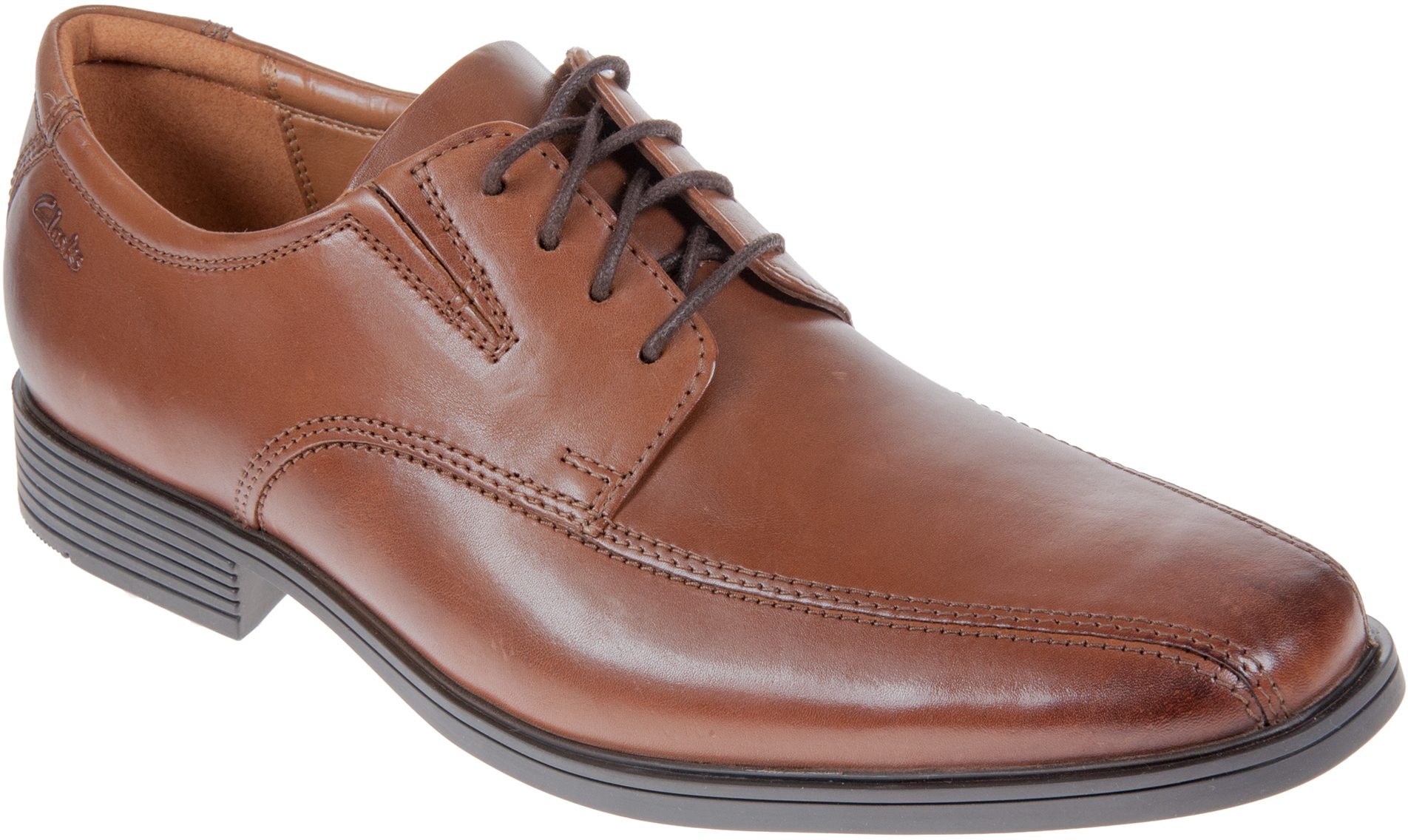Clarks Tilden Walk Dark Tan Leather 26130095 - Formal Shoes - Humphries ...